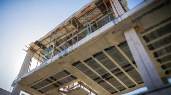 Imam-Khomeini-commercial-building-ceiling-formwork-with-flat-plastic-molds